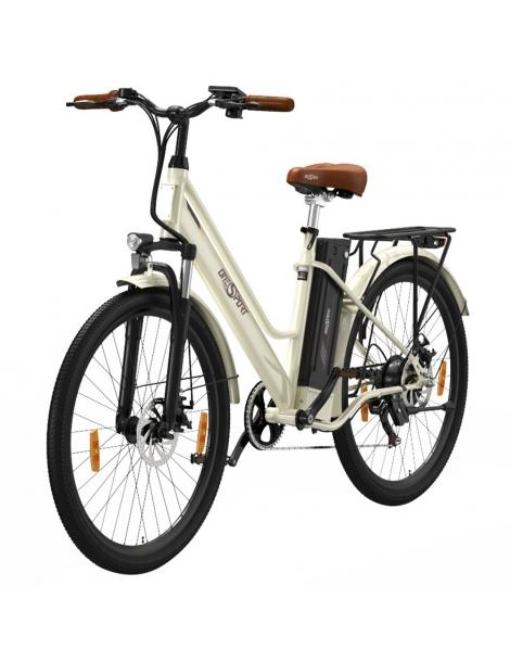 ONESPORT OT18-3 Bicicletta elettrica City pneumatici da 26*2.35 pollici motore da 250W batteria da 36V 14.4Ah - Bianco Qualità