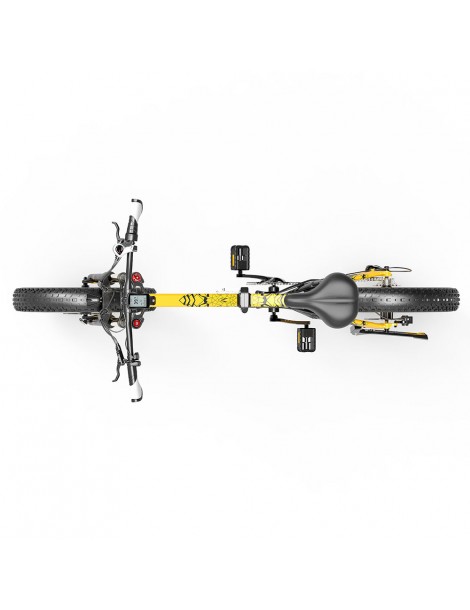 LANKELEISI X3000 Plus Bicicletta elettrica pieghevole Big Fork 48V 1000W Motore 17.5Ah Batteria - Nero e giallo Vendita