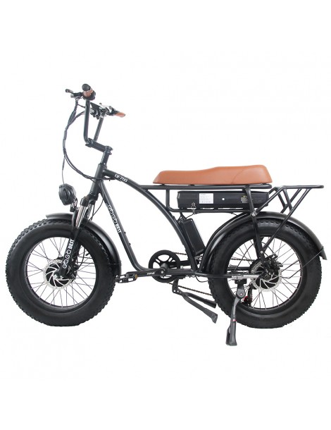 GOGOBEST GF750 Bicicletta elettrica motore 1000W*2 batteria 48V 17.5Ah freno a disco meccanico - nero Promozione
