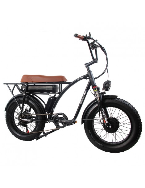 GOGOBEST GF750 Bicicletta elettrica motore 1000W*2 batteria 48V 17.5Ah freno a disco meccanico - nero Promozione