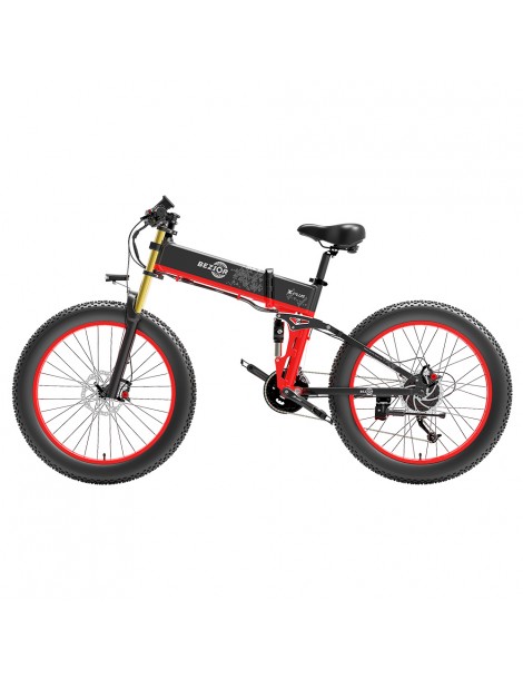 BEZIOR X-PLUS Bicicletta elettrica 1500W Motore 48V 17.5Ah Batteria - Rosso Spedizione Gratuita