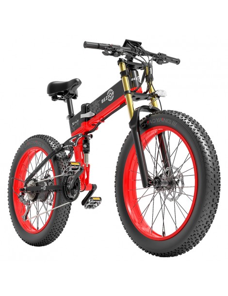 BEZIOR X-PLUS Bicicletta elettrica 1500W Motore 48V 17.5Ah Batteria - Rosso Spedizione Gratuita