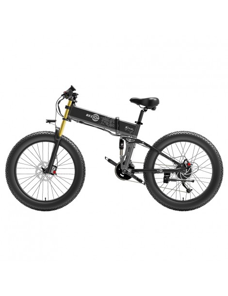BEZIOR X-PLUS Electric Bike 1500W Motor 48V 17.5Ah Battery 26*4.0 Tire Mountain Bike 40 km/h Max Speed 200kg Load -Black Pezzi Unici