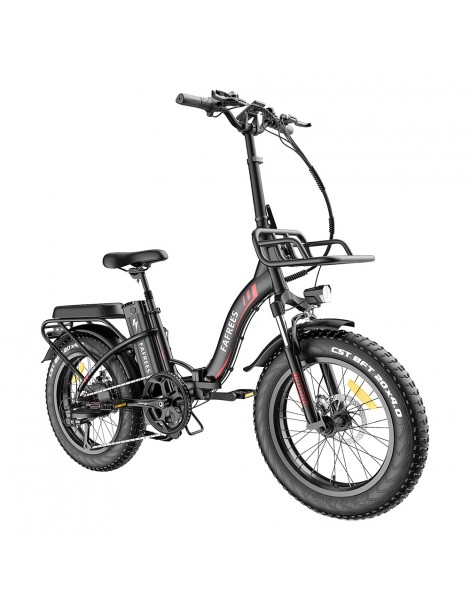 FAFREES F20 Max 20*4 Fat Inch Tire Bicicletta elettrica pieghevole - Motore brushless da 500W e batteria al litio da 18Ah - Nero Fino Al -60%