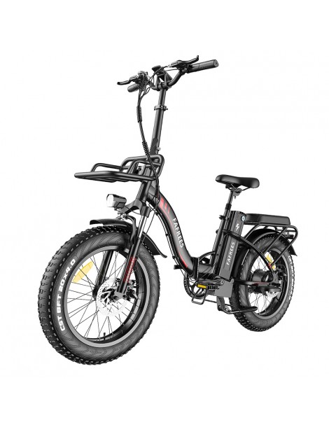 FAFREES F20 Max 20*4 Fat Inch Tire Bicicletta elettrica pieghevole - Motore brushless da 500W e batteria al litio da 18Ah - Nero Fino Al -60%