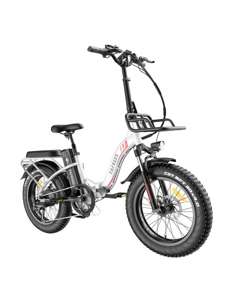 FAFREES F20 Max 20*4 Fat Inch Tire Bicicletta elettrica pieghevole - Motore brushless da 500W e batteria 18Ah - Bianco Shopping Online