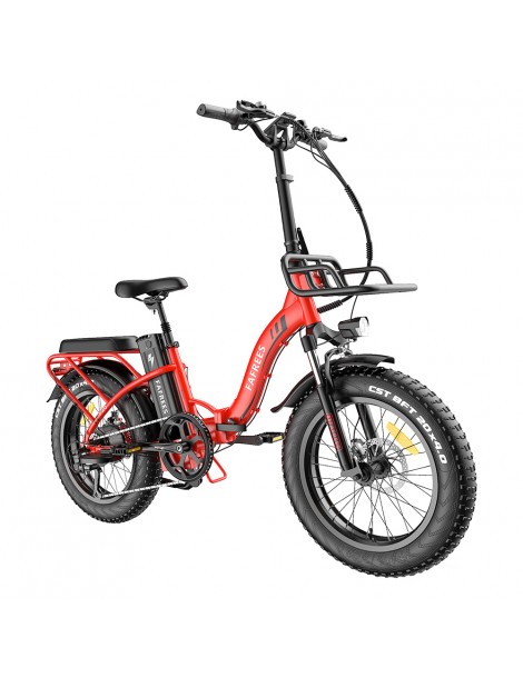 FAFREES F20 Max 20*4 Fat Inch Tire Bicicletta elettrica pieghevole - Motore brushless da 500W e batteria 18Ah - Rosso Affare Del Giorno