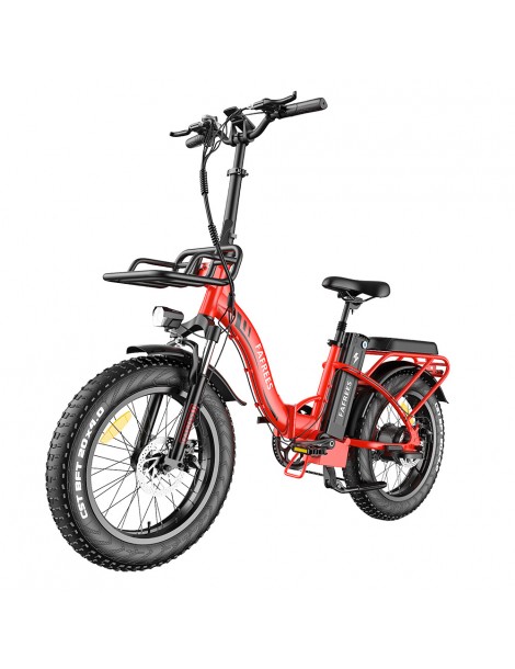 FAFREES F20 Max 20*4 Fat Inch Tire Bicicletta elettrica pieghevole - Motore brushless da 500W e batteria 18Ah - Rosso Affare Del Giorno
