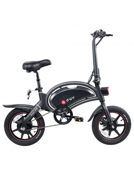 DYU D3+ Ciclomotore elettrico pieghevole con pneumatici da 14" - Motore senza spazzole da 240W e batteria al litio da 10AH Novità