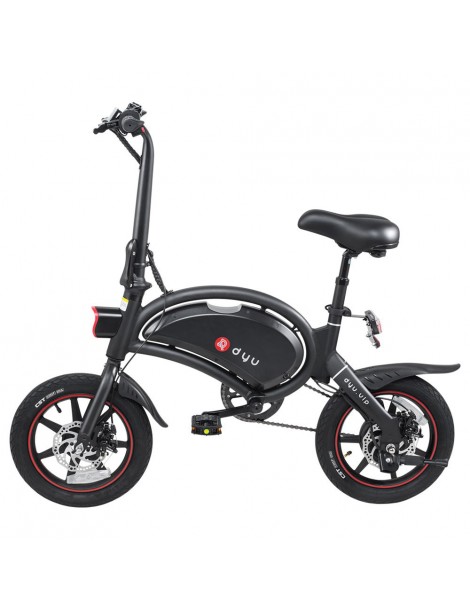 DYU D3+ Ciclomotore elettrico pieghevole con pneumatici da 14" - Motore senza spazzole da 240W e batteria al litio da 10AH Novità