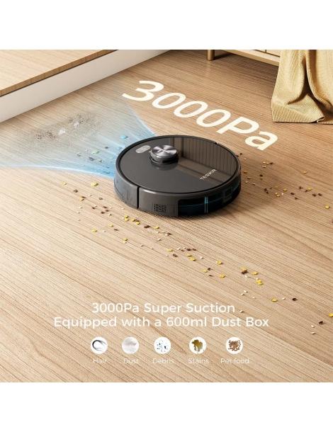 Tesvor S5 Robot Aspirapolvere 3 in 1 Aspirazione Mopping Spazzare 3000Pa Aspirazione Navigazione LiDAR - Nero Offerte