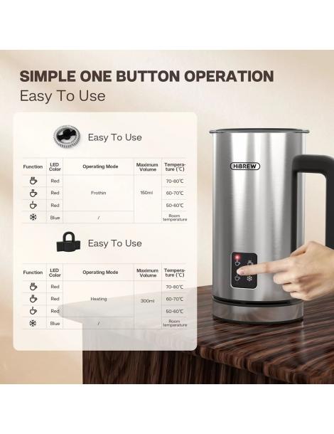 HiBREW M3 Schiumatore 4 in 1 Scaldalatte freddo/caldo completamente automatico Nuova