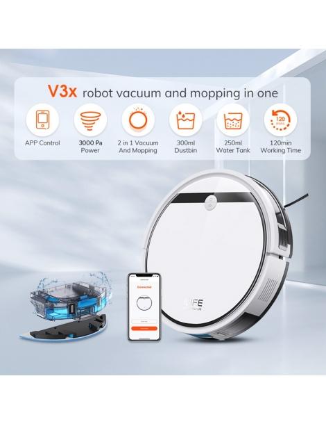 ILIFE V3X 3000Pa Robot Aspirapolvere 2 in 1 Aspirazione e Pulizia Sconto di tempo limitato