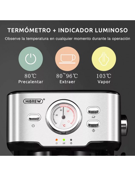HiBREW H5 1050W Macchina da caffè 20 Bar Semi-Auto Cappuccino Espresso Capacità 1 5L Display temperatura Offerta speciale