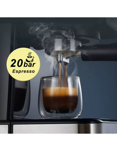 HiBREW H5 1050W Macchina da caffè 20 Bar Semi-Auto Cappuccino Espresso Capacità 1 5L Display temperatura Offerta speciale
