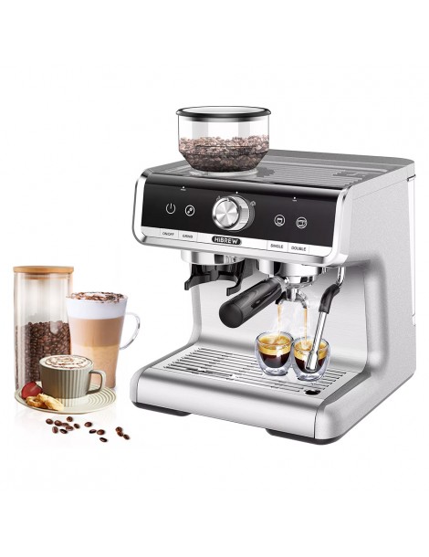 HiBREW H7 1550W Macchina da caffè 19Bar 2.8L Capacità d'acqua Caffettiera con Latte Cup Powder Tamper Scala elettronica Fornitura limitata