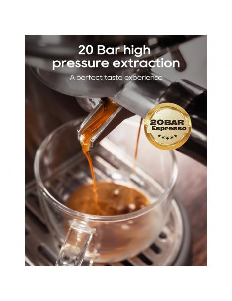 HiBREW H10B Macchina per caffè espresso pressione di estrazione 20 bar temperatura e volume della tazza regolabili - Argento Vendite stagionali