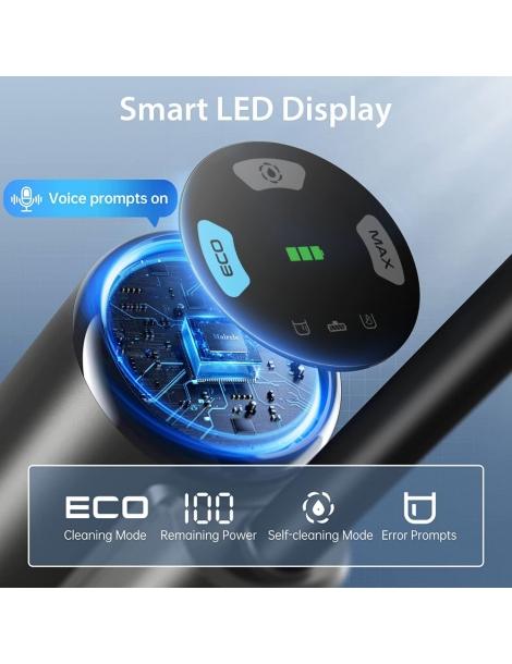Maircle F1 Aspirapolvere lavapavimenti aspirazione 16kPa autonomia 35min display LED autopulizia - Grigio Offerta Anniversario