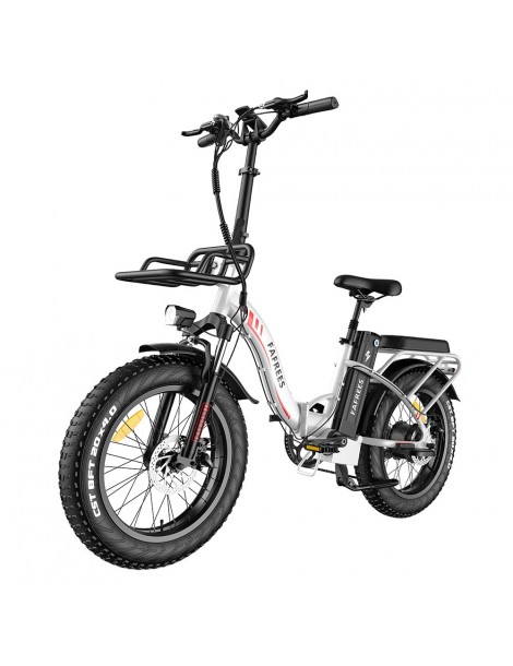 FAFREES F20 Max 20*4.0 Pneumatici Grassi da 20 Pollici Bicicletta Elettrica Pieghevole - Batteria 22.5Ah e Motore 500W - Bianco Sconti questo mese