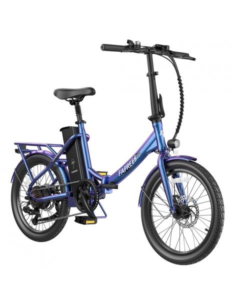 Fafrees F20 Lasting Bici Elettrica Pieghevole Motore 250W Batteria 36V 18.2Ah Pneumatici 20*1.95'' - Aurora Blue
