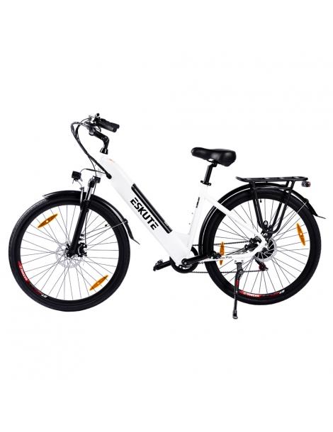 ESKUTE ES-28-SDXK Bicicletta elettrica motore da 250W batteria da 36V 20Ah pneumatici da 28*1.75 pollici - Bianco Soddisfazione Garantita