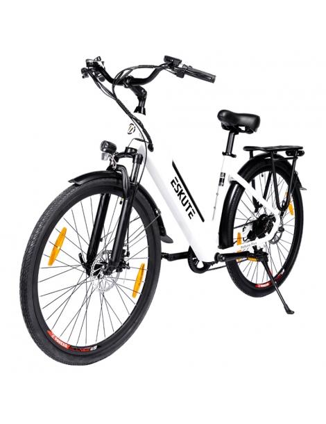 ESKUTE ES-28-SDXK Bicicletta elettrica motore da 250W batteria da 36V 20Ah pneumatici da 28*1.75 pollici - Bianco Soddisfazione Garantita