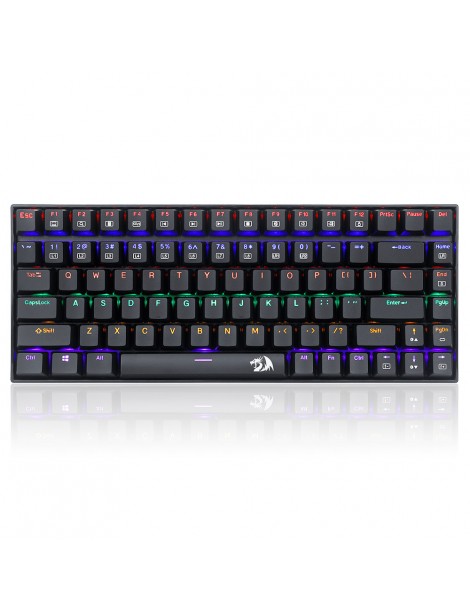 K629-KB 75% Arcobaleno LED retroilluminazione tastiera meccanica da gioco 84 tasti interruttore blu-nero I Più Venduti
