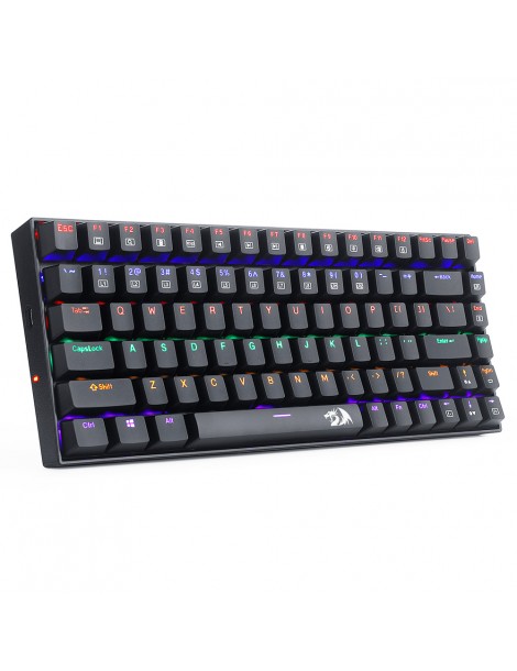 K629-KB 75% Arcobaleno LED retroilluminazione tastiera meccanica da gioco 84 tasti interruttore blu-nero I Più Venduti