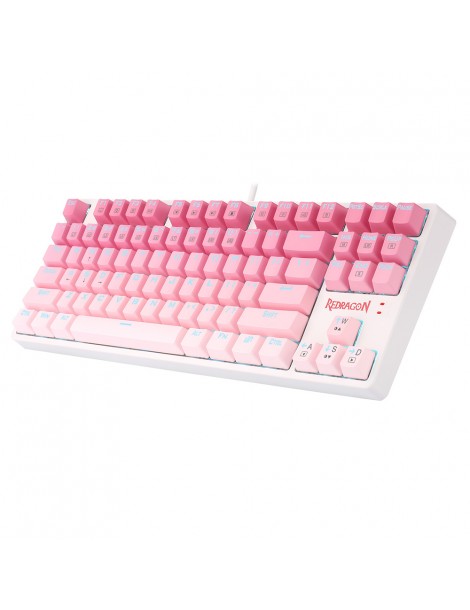 K576W-GP DAKSA TKL Tastiera meccanica cablata 87 tasti Gradient PBT Keycap Red Switch - Rosa Vendite Flash