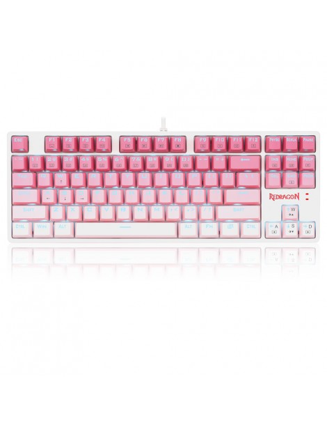 K576W-GP DAKSA TKL Tastiera meccanica cablata 87 tasti Gradient PBT Keycap Red Switch - Rosa Vendite Flash