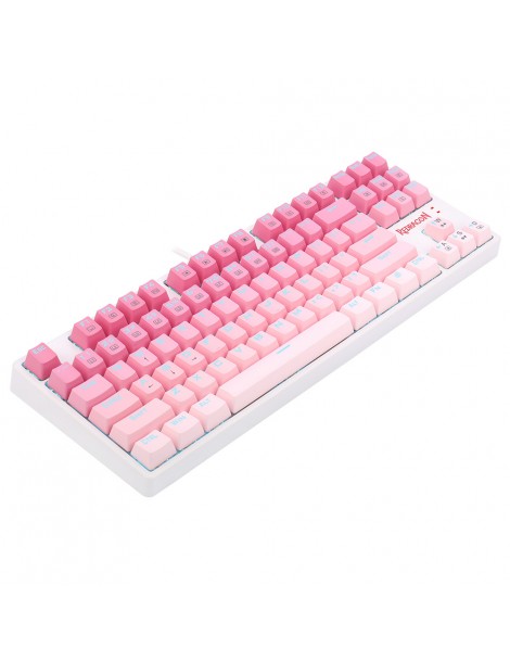 K576W-GP DAKSA TKL Tastiera meccanica cablata 87 tasti Gradient PBT Keycap Red Switch - Rosa Vendite Flash