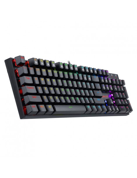 Tastiera meccanica cablata a 104 tasti K565-RGB Retroilluminazione RGB Layout USA Base in alluminio Interruttore rosso - Nero Negozio