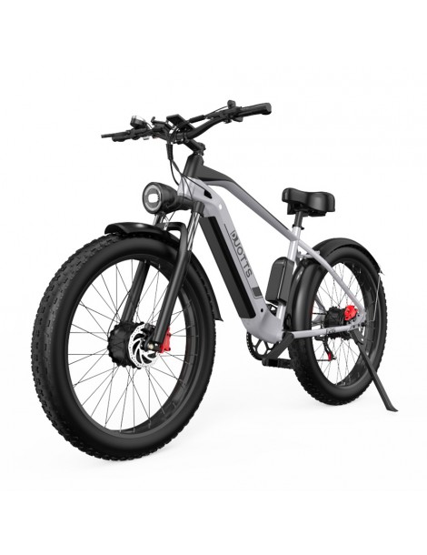 DUOTTS F26 26*4.0 Inch Bicicletta elettrica con pneumatici grassi doppio motore 750W*2 batteria LG 17.5Ah - Argento Offerta Giorno del Papà