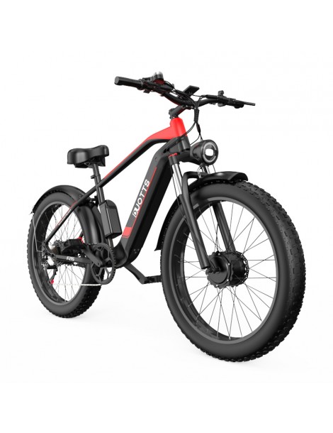 DUOTTS F26 26*4.0 Inch Bicicletta elettrica con pneumatici grassi doppio motore 750W*2 batteria LG 17.5Ah - Nero Offerta San Valentino