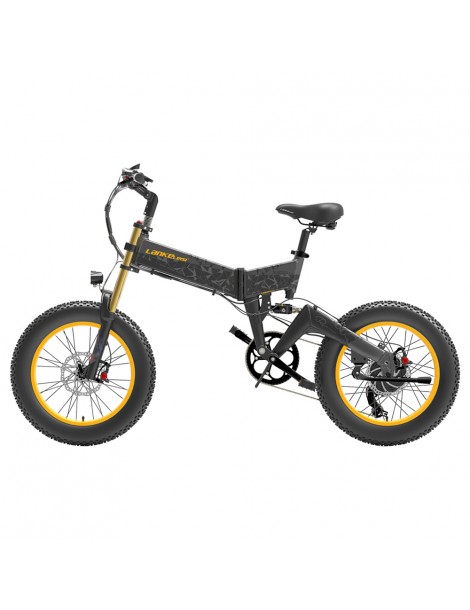 LANKELEISI X3000 Plus Bicicletta elettrica pieghevole Big Fork 48V 1000W Motore 17.5Ah Batteria - Nero Nuovi prodotti