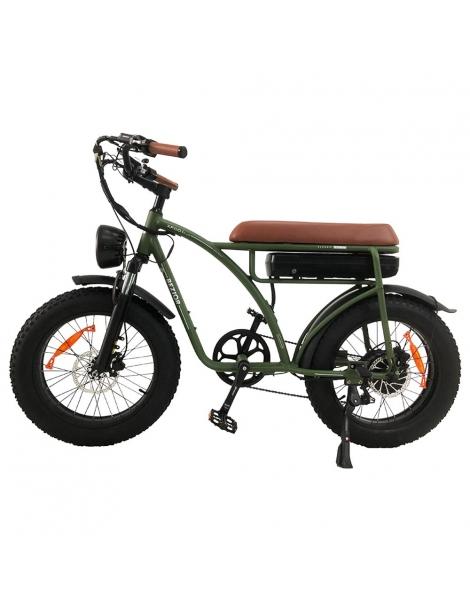BEZIOR XF001 Plus Bici elettrica pneumatico 20*4.0in motore 48V 1000W velocità massima 45km/h 17.5Ah - Verde militare Rilascio limitato