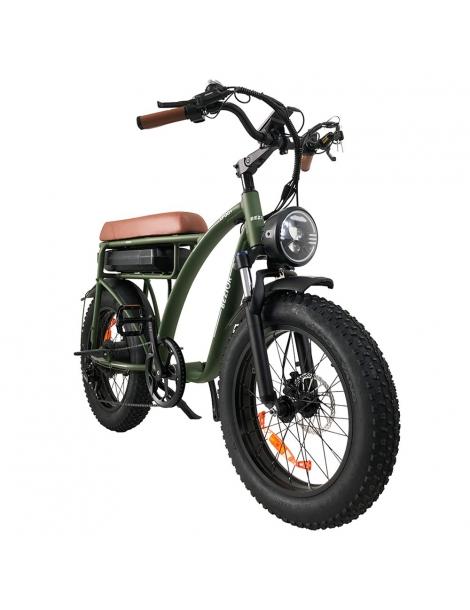 BEZIOR XF001 Plus Bici elettrica pneumatico 20*4.0in motore 48V 1000W velocità massima 45km/h 17.5Ah - Verde militare Rilascio limitato
