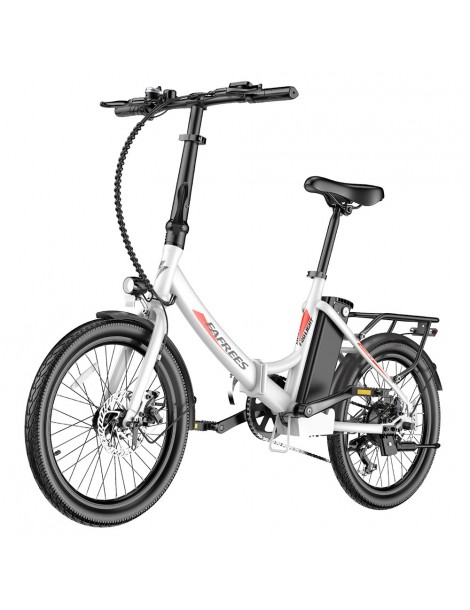 FAFREES F20 Light 20*1.95'' Pneumatico Bicicletta elettrica pieghevole da città motore 48V 250W batteria 14.5Ah - Bianco Ultimo giorno