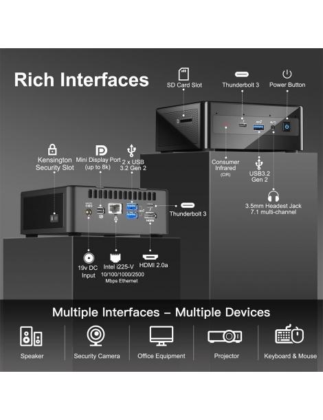 Intel NUC 11 Mini PC Intel Core i7-1165G7 Quad Core fino a 4 7 GHz 32GB DDR4 RAM 1TB SSD Shopping Online