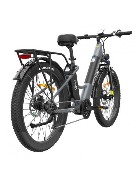 GOGOBEST GF850 26 * 3 pollici pneumatici bicicletta elettrica con motore centrale 500W motore 2 * 10.4Ah batterie - Grigio In Saldo