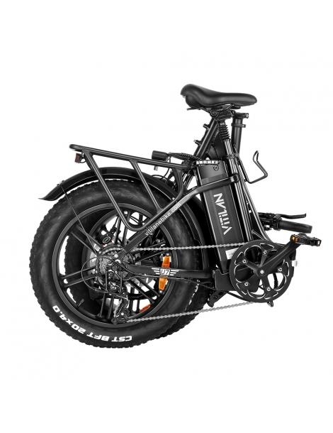 Vitilan U7 2.0 Bicicletta elettrica pieghevole ruote grasse da 20*4.0 pollici motore da 750W batteria 48V 20Ah - Nero Moda