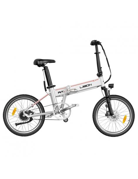 PVY LIBON Bicicletta elettrica pieghevole da città motore 500W 36V 20.4Ah pneumatici 20*2.5” 25km/h 260km - Argento Fornitura limitata