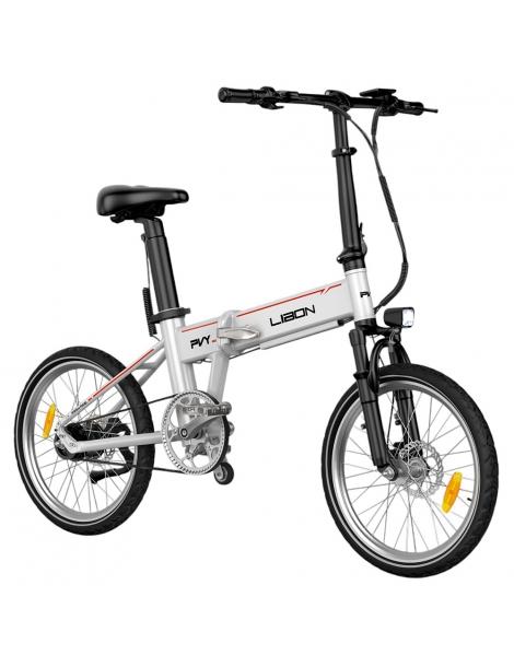 PVY LIBON Bicicletta elettrica pieghevole da città motore 500W 36V 20.4Ah pneumatici 20*2.5” 25km/h 260km - Argento Fornitura limitata