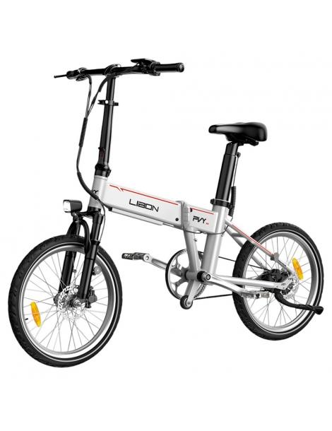 PVY LIBON Bicicletta elettrica pieghevole da città motore 500W 36V 20.4Ah pneumatici 20*2.5” 25km/h 260km - Argento Fornitura limitata