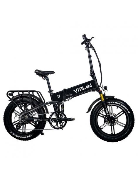 Vitilan I7 Pro 3.0 Bicicletta elettrica motore 750W 48V 20Ah pneumatico grasso 20*4.0 pollici 45km/h 80Nm 110km - Nero Black Friday