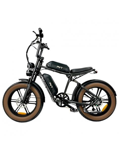 PVY X20 Mountain Electric Bike motore 1000W doppia batteria 48V 30Ah copertone 20*4.0'' 50km/h 200km 100N.M - Nero Cyber Monday