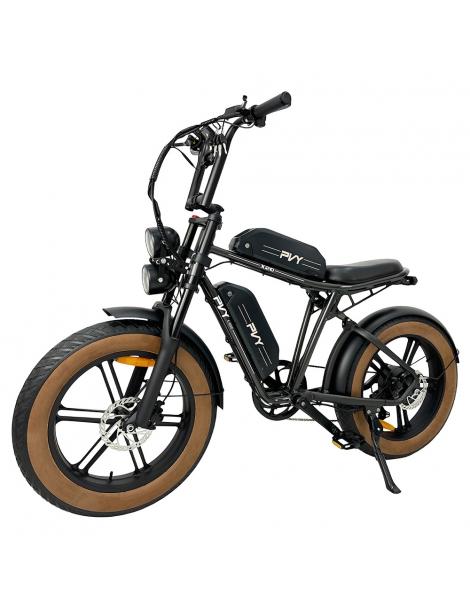 PVY X20 Mountain Electric Bike motore 1000W doppia batteria 48V 30Ah copertone 20*4.0'' 50km/h 200km 100N.M - Nero Cyber Monday