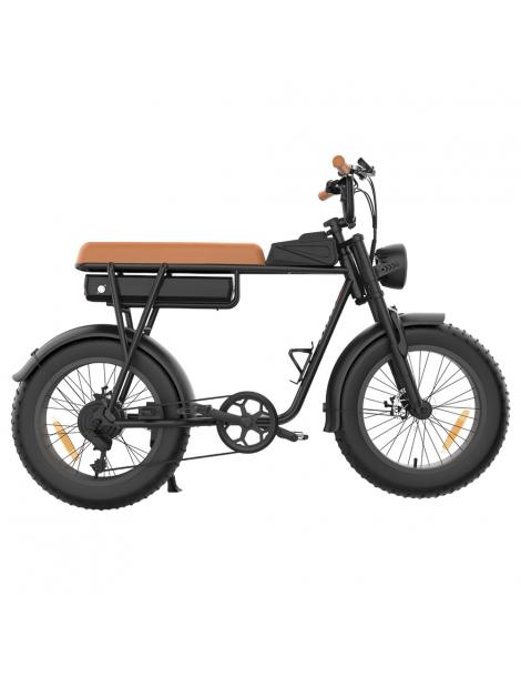 YAMALI FXH-006 Bicicletta elettrica Motore 1000W Batteria 48V 20Ah Pneumatici grassi 20*4'' - Marrone Offerta Pasqua