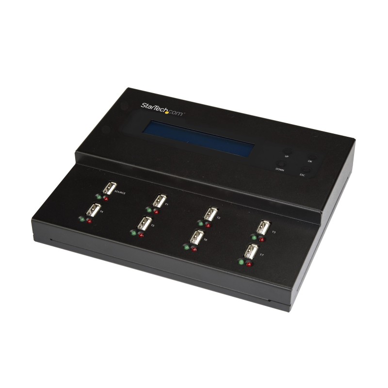 StarTech.com Docking Station per Unità Flash USB - Duplicatore/Eraser Standalone 1:7 Chiavette consente la copia del sistema