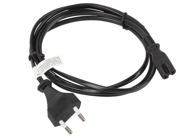 Lanberg CA-C7CA-10CC-0018-BK cavo di alimentazione Nero 1 8 m Accoppiatore C7 CEE7/16